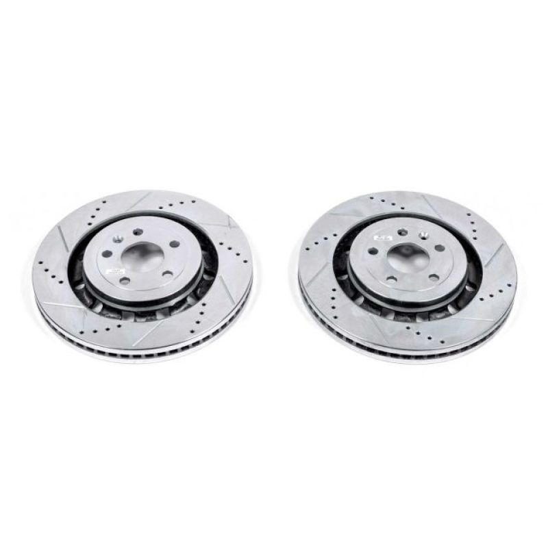 Power Stop 13-19 Ford Explorer Front Evolution Drilled & Slotted Rotors - Pair-PowerStop-PSBAR85141XPR