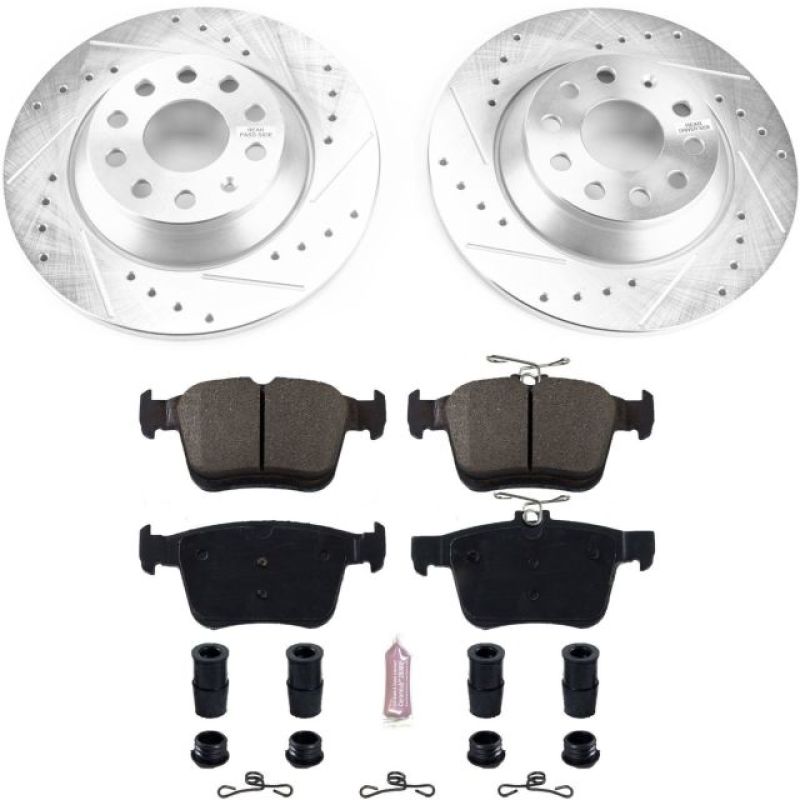 Power Stop 16-18 Audi TT Quattro Rear Z23 Evolution Sport Brake Kit-PowerStop-PSBK7176