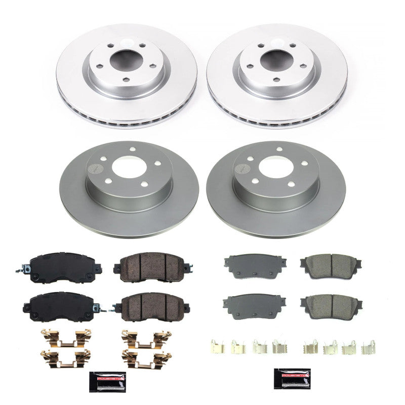 Power Stop 19-22 Nissan Altima Front & Rear Z17 Coated Brake Kit-PowerStop-PSBCRK8684