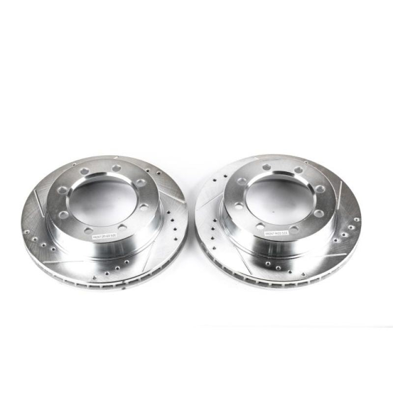 Power Stop 95-99 Ford F-250 Front Evolution Drilled & Slotted Rotors - Pair-PowerStop-PSBAR8553XPR