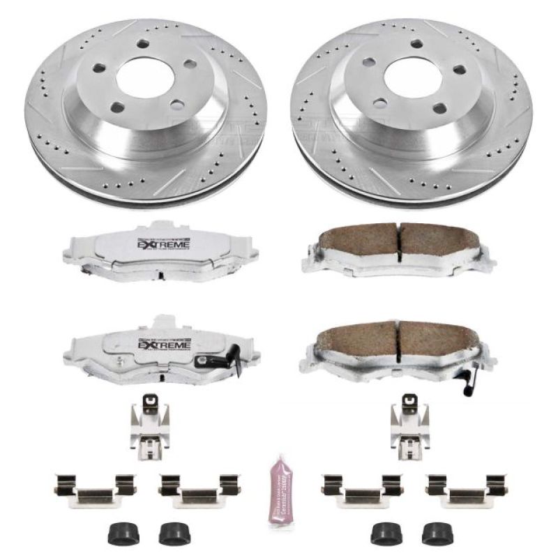 Power Stop 98-02 Chevrolet Camaro Rear Z26 Street Warrior Brake Kit-PowerStop-PSBK1568-26