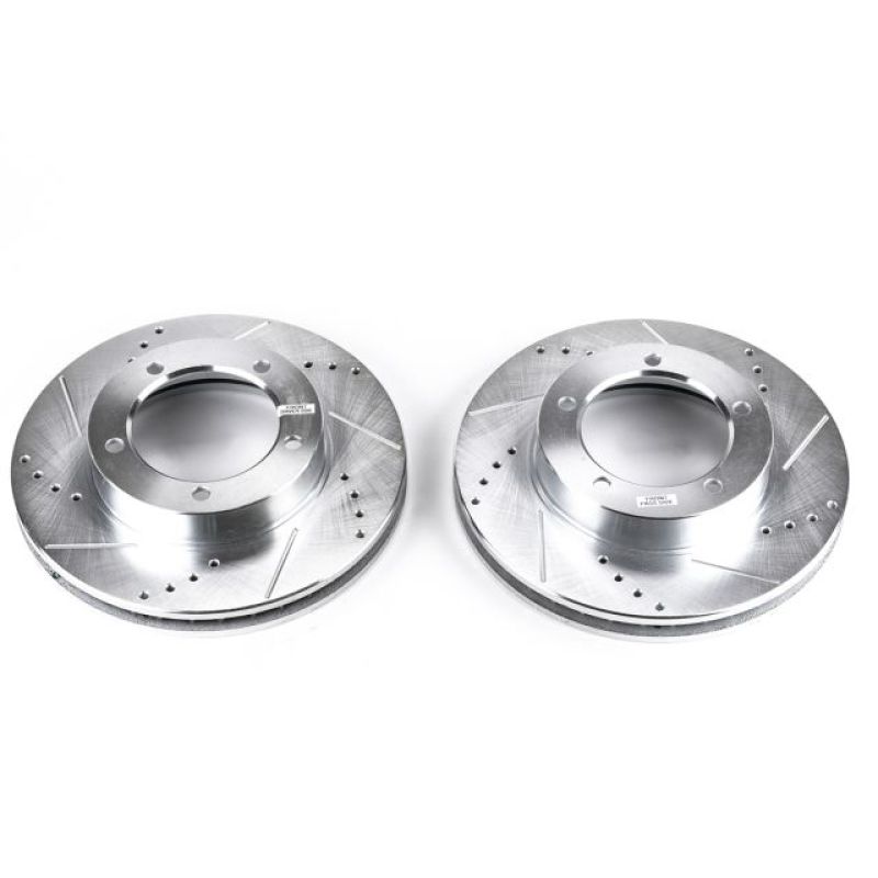 Power Stop 98-07 Lexus LX470 Front Evolution Drilled & Slotted Rotors - Pair-PowerStop-PSBJBR735XPR