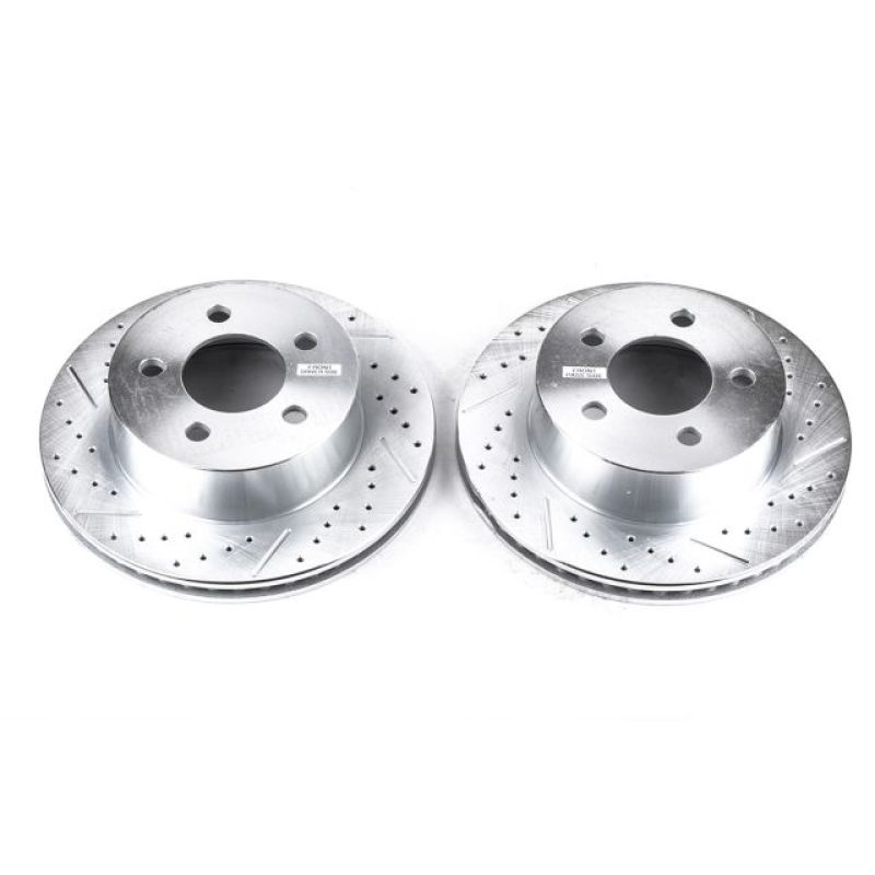 Power Stop 99-01 Jeep Cherokee Front Evolution Drilled & Slotted Rotors - Pair-PowerStop-PSBAR8745XPR