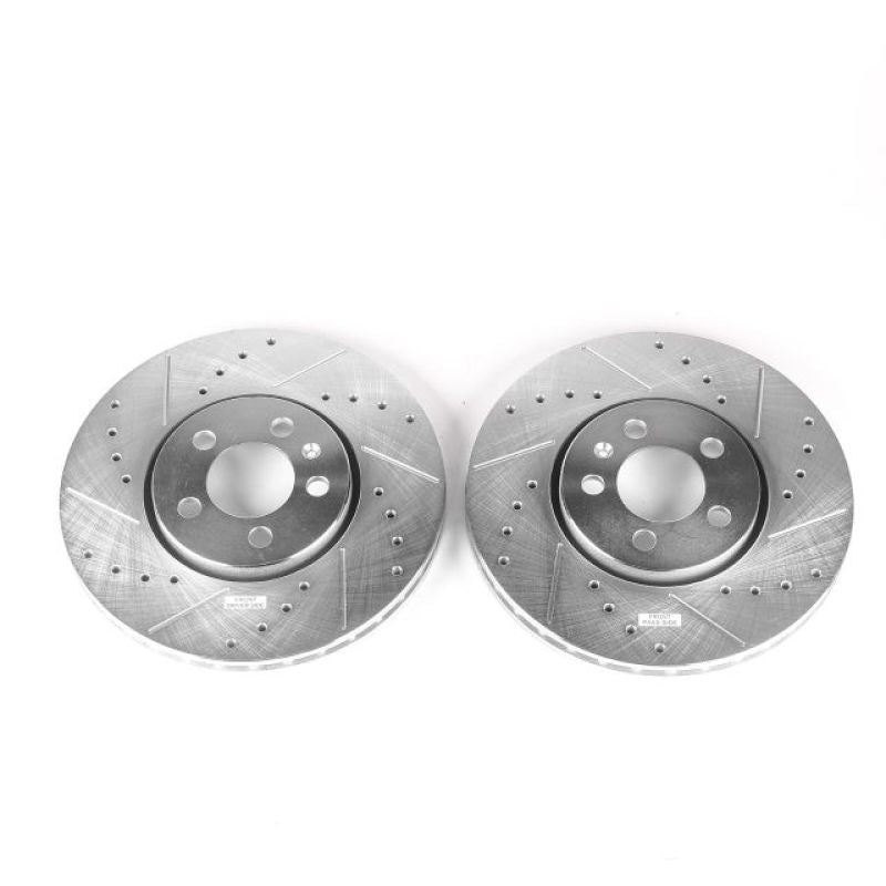 Power Stop 99-10 Volkswagen Beetle Front Evolution Drilled & Slotted Rotors - Pair-PowerStop-PSBEBR641XPR