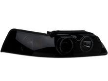 Load image into Gallery viewer, Raxiom 99-04 Ford Mustang Dual LED Halo Projector Headlights- Black Housing (Smoked Lens) - Raxiom 49113