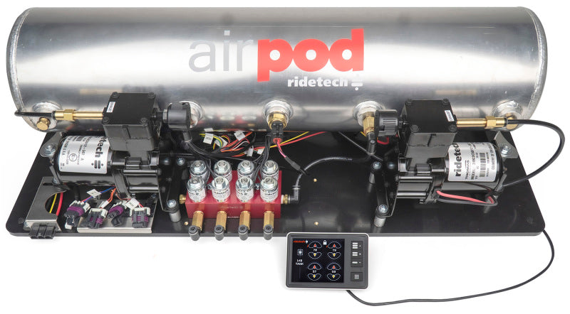 Ridetech RidePro E5 Air Ride Suspension Control System 5 Gallon Dual Compressor AirPod 1/4in Valves - Ridetech 30514100