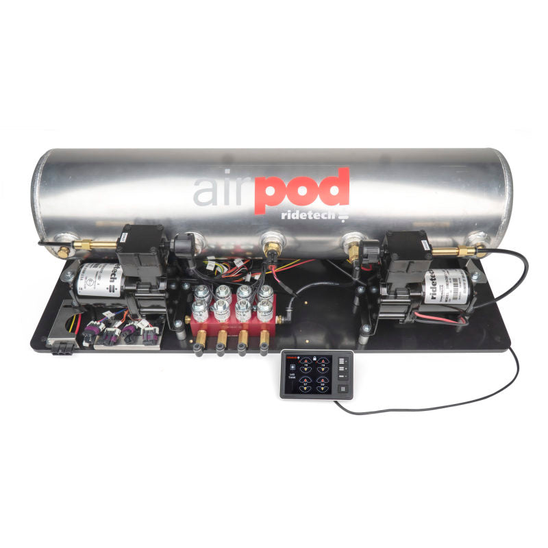 Ridetech RidePro E5 Air Ride Suspension Control System 5 Gallon Dual Compressor AirPod 1/4in Valves - Ridetech 30514100