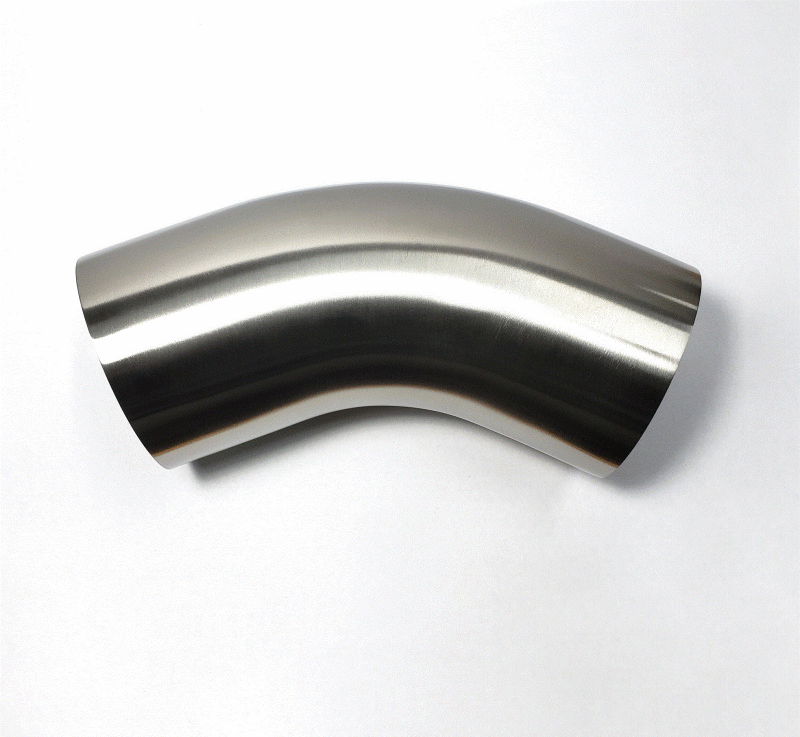 Stainless Bros 3in Diameter 1.5D / 4.5in CLR 45 Degree Bend Leg Mandrel Bend - Black Ops Auto Works