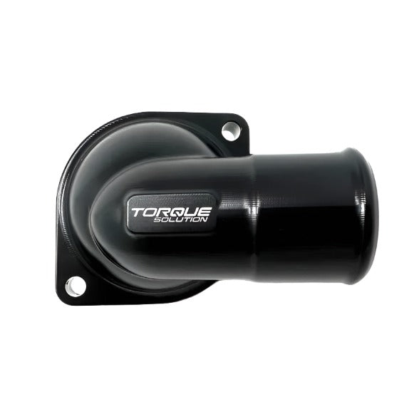 Torque Solution 02-14 Subaru WRX / 04-21 Subaru STI Billet Thermostat Housing - Black Anodized - Torque Solution TS-SU-755