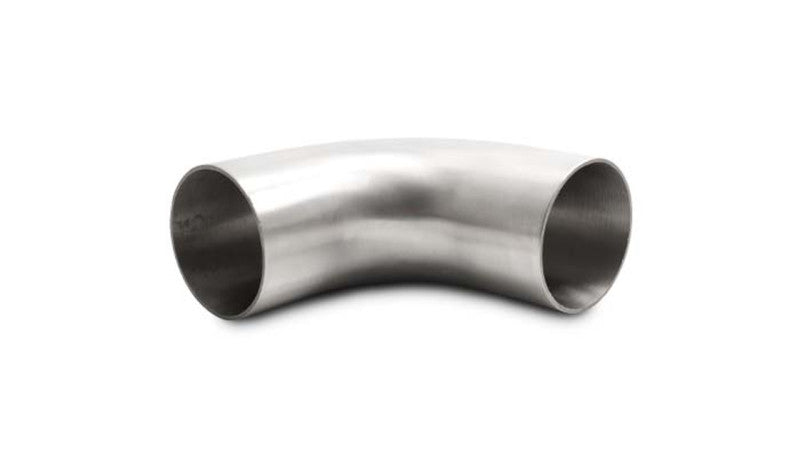 Vibrant 2.5in OD 4.13in Tangent Length T304 SS 90 Deg Mandrel Bend w/Extended Leg Length-Steel Tubing-Vibrant
