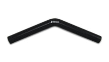 Load image into Gallery viewer, Vibrant 4 Ply Reinforced Silicone Elbow Connector - 1.25in ID x 8in Leg 45 Deg Elbow (BLACK) Vibrant