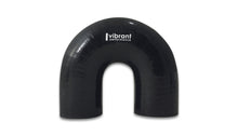 Load image into Gallery viewer, Vibrant 4 Ply Reinforced Silicone Elbow Connector - 1in ID x 5.875in Leg 180 Deg Elbow (BLACK) Vibrant