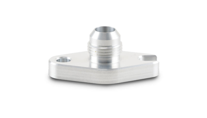 Vibrant Aluminum Oil Drain Flange (w/Crowfoot) -10AN Male Flare 2.060in Bolt Hole (Garrett GT6041) Vibrant