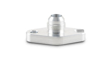 Load image into Gallery viewer, Vibrant Aluminum Oil Drain Flange (w/Crowfoot) -10AN Male Flare 2.060in Bolt Hole (Garrett GT6041) Vibrant