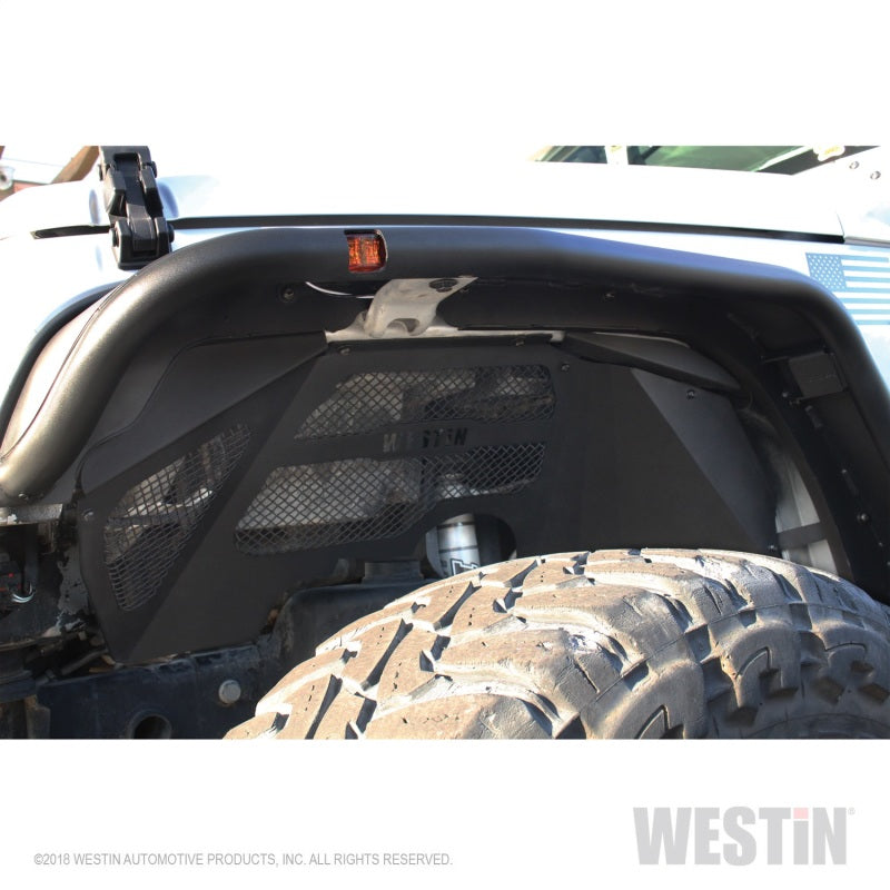 Westin Westin 07-18 Jeep Wrangler JK Inner Fenders - Front - Textured Black