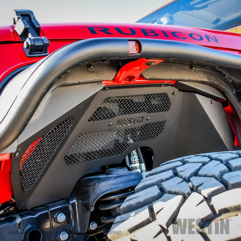 Westin Westin 07-18 Jeep Wrangler JK Inner Fenders - Front - Textured Black