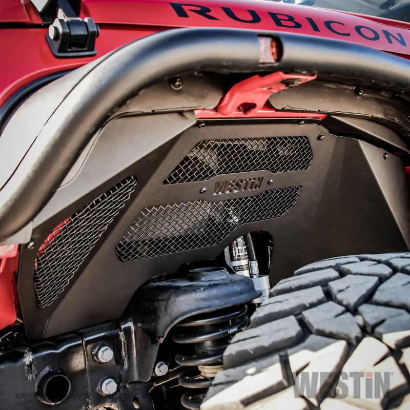 Westin Westin 07-18 Jeep Wrangler JK Inner Fenders - Front - Textured Black