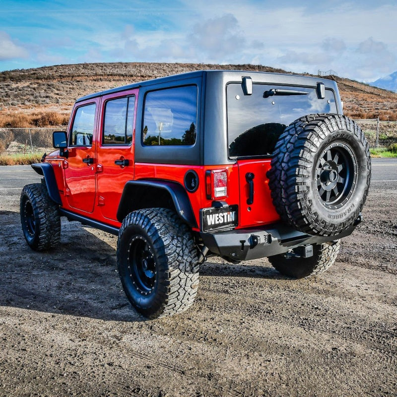 Westin Westin 07-18 Jeep Wrangler JK WJ2 Rear Bumper - Textured Black