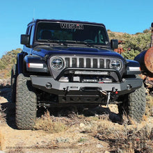 Load image into Gallery viewer, Westin Westin 18-19 Jeep Wrangler JL WJ2 Full Width Front Bumper w/Bull Bar Textured Black
