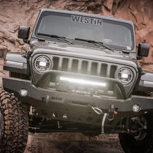 Load image into Gallery viewer, Westin Westin 18-19 Jeep Wrangler JL WJ2 Full Width Front Bumper w/Bull Bar Textured Black