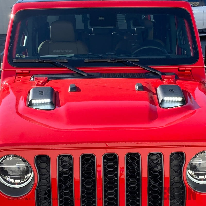 Westin Westin 18-20 Jeep Wrangler JL 2dr LED Hood Scoops - Textured Black