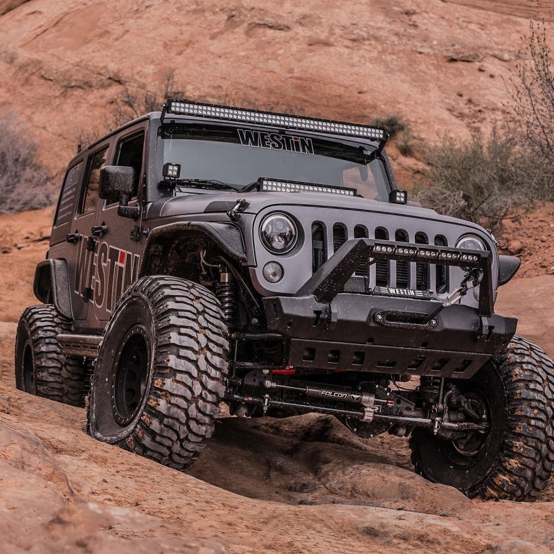 Westin Westin/Snyper 07-17 Jeep Wrangler Tube Fenders - Front - Textured Black