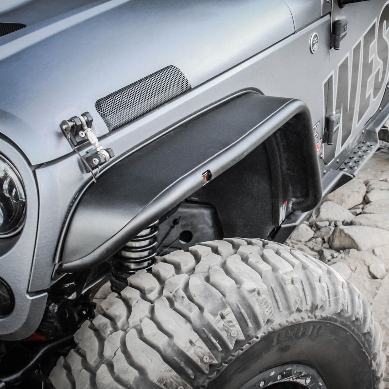 Westin Westin/Snyper 07-17 Jeep Wrangler Tube Fenders - Front - Textured Black